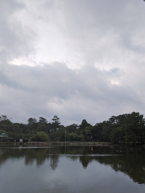 clouds over lake ella