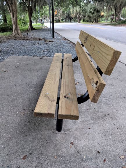 wooden bench